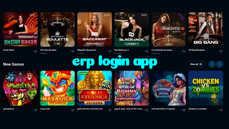 erp login app casino presented on mobile device in Pakistan with slots and live games